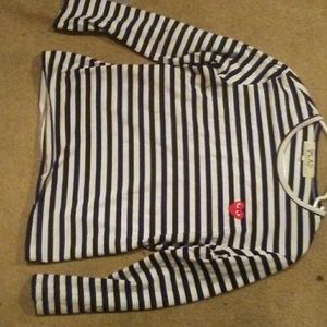 CDG Play black/white striped shirt
